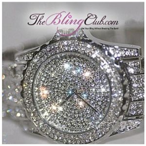Rhinestone Crystal Bling Watch-Designer Lo…
